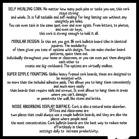 Thornton’s Office Supplies Cork Tiles (16-Pack) - Picture 6 of 7